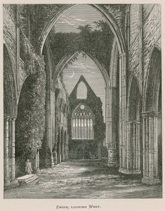 Tintern Abbey, kör, tittar västerut av Alexander Francis Lydon