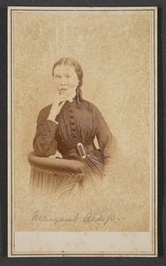 Carte-de-visit porträtt av Margaret Alsop, ca. 1865. av Alexander Gardner