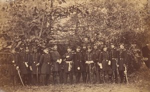 General McClellan och stab, ca. 1863. av Alexander Gardner.
