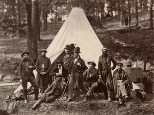 Grupp av guider för Army of the Potomac av Alexander Gardner