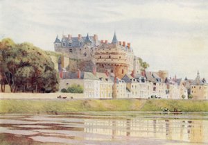Amboise, slottet (färg litho) av Alexander Henry Hallam Murray