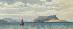 Gibraltar från väst, c1880 1905. av Alexander Henry Hallam Murray