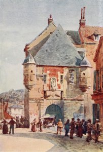 Honfleur, Harbour Gateway (lito i färg) av Alexander Henry Hallam Murray
