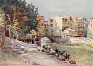 Narbonne, "The Canal Of The Two Seas" (färg litho) av Alexander Henry Hallam Murray