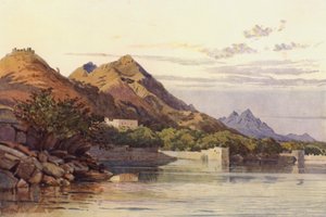 Ana Sagar, Ajmere (färg litho) av Alexander Henry Hallam Murray