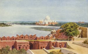 Taj från fortet, Agra av Alexander Henry Hallam Murray