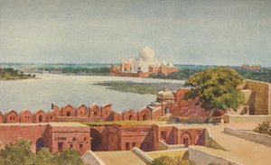 Taj från fortet, Agra, c1880 1905. av Alexander Henry Hallam Murray