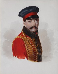 Porträtt av prins Alexander Fjodorovich Galitzine-Prozorovsky 1810-1898, 1840