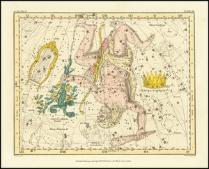 1822 - Alexander Jamieson - Corona Borealis, Herkules och Cerberus samt Lyran av Alexander Jamieson