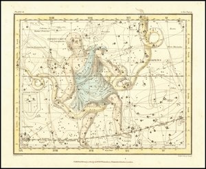 1822 - Alexander Jamieson - Ophiuchus och ormen (och Scutum Sobieski) av Alexander Jamieson