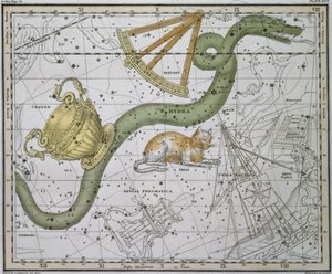 Hydra, från "A Celestial Atlas", pub. år 1822