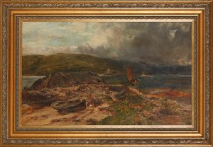 Campingplatsen (olja på duk ombord)