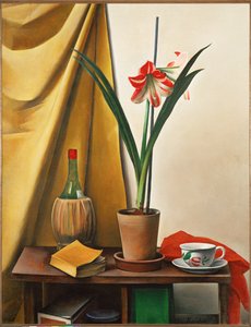 Stilleben III med amaryllis av Alexander Kanoldt