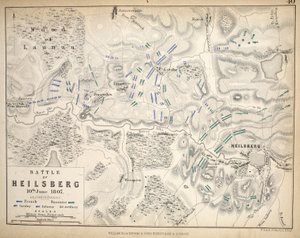 Karta över Heilsberg, utgiven av William Blackwood and Sons, Edinburgh och London, 1848 (handkolorerad gravyr)