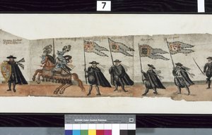 Detalj från The Huntly Funeral Procession, som sägs ha använts för obsequies av George 1st, Marquess of Huntly