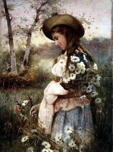 Samla Marguerites (akvarell)