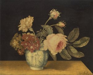 Blommor i en Delftburk