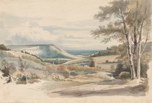 Boxhill från West Humble Lane av Alexander Monro