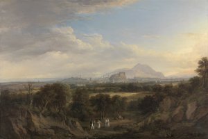 A View of Edinburgh from the West, c.1822-26 (olja på duk) av Alexander Nasmyth