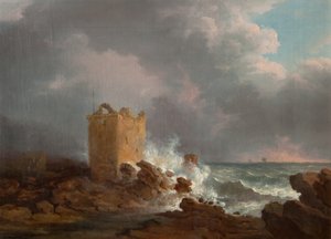 Broughty Castle Under a Storm, ca 1810 (olja på duk)