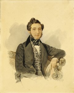 Porträtt av Nikolai Mikhailovich Donaurov 1806-1849, 1830-talet