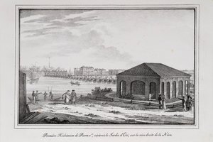 Peter den stores stuga med utsikt över Sankt Petersburg, 1820-talet