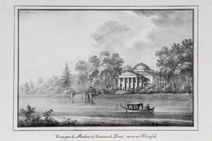 Grevinnan de Lavals sommarhus på Aptekarsky Island Series Views of Saint Petersburg, 1820s