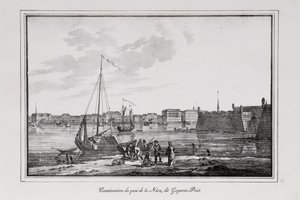 Petrovsky-kajen i St. Petersburg, den så kallade Gagarinsky-bråkaren Series Views of Saint Petersburg, 1820-talet