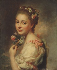 Marie Suzanne Giroust Roslin (1734-1772), fransk målare och pastellkonstnär, hustru till konstnären - Marie-Suzanne, Konstnärens Hustru, av Roslin, Alexander (1718-1793). pastell på siden