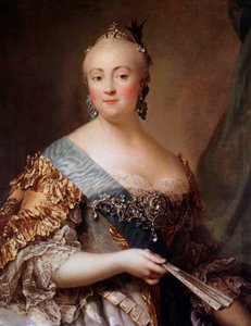 Porträtt av Elisabeth Petrovna (1709-1762), Rysslands kejsarinna under namnet Elisabeth Iere, dotter till Peter den store. Målning av Alexander Roslin (1718-1793) Hermitagemuseet från 1700-talet, Sankt Petersburg - Porträtt av Elizabeth Petrovna (1709-1)