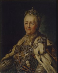 Porträtt av kejsarinnan Katarina II 1729-1796 av Alexander Roslin
