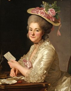 Porträtt av Marie Emilie Cuivilliers, född Boucher, 1779 av Alexander Roslin