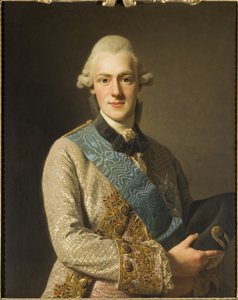 Prins Frederic Adolphe de Suede - Porträtt av Prins Fredrik Adolf av Sverige (1750-1803), hertig av Oestergoetland, av Roslin, Alexander (1718-1793). Olja på duk av Alexander Roslin