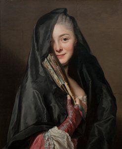 Damen med slöjan. Konstnärens hustru, Marie Suzanne Giroust av Alexander Roslin