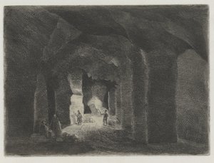 Underjordiskt tunnelsystem i Sint Pietersberg i Maastricht Pres de la Meuse, 11 Eaux-Fortes (serietitel)