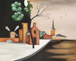 Abstrakt bylandskap
