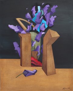 Lila geometrisk explosion