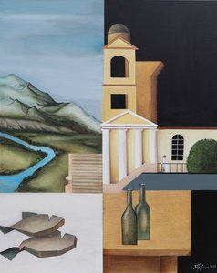 Surrealistisk uppdelad komposition