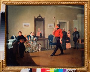 Peaceful Marsomania - Målning av Alexander Vasilyevich Ustinov (1796-1868), olja på duk av Alexander Vasilyevich Ustinov