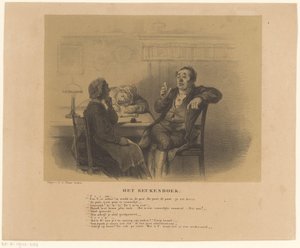 Man och kvinnor vid bordet Köksboken (titel på objekt)