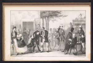 Tecknad i Leiden studentalmanacka, 1843 Nikotinörten (titel på objekt)