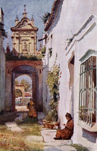 I Sevilla (färg litho)