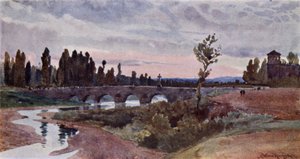 Bridge at Leon (färg litho)