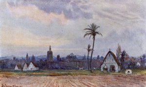 Utanför Valencia (färg litho) av Alexander Wallace Rimington