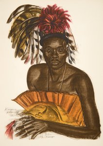 Tuba, chef Matchaga (Niangara (Haut Ouelle), från Drawings and Paintings of Africa, avrättad under Citroen Center Africa-expeditionen, andra Haardt Audouin-Dubreuil-uppdraget, pub. Paris, 1927 (co. av Alexander Yakovlev