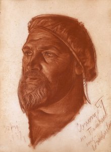 Porträtt av arkitekten Leonid Romanovich Sologub 1884-1956, 1933