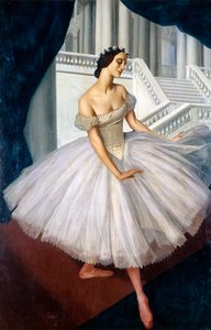 Porträtt av ballerinan Anna Pavlova 1881-1931, 1924