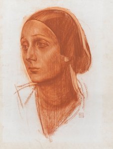 Porträtt av ballerinan Anna Pavlova 1881-1931, ca. 1924