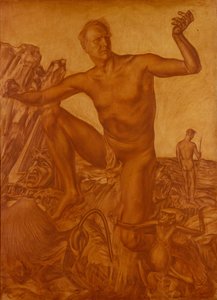 Porträtt av sångaren Fyodor Shalyapin 1873-1938, 1917