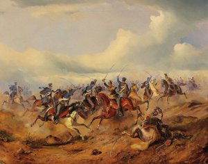 En scen från den ungerska revolutionen 1848-1849, ca. 1850.